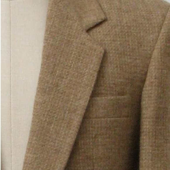 HAGGAR Vintage Tan Wool Sport Coat with Elbow Patches Size 40 - Picture 2 of 12